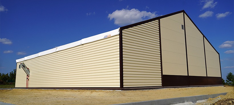 Склад та виробниче швидкомонтоване приміщення під одним дахом