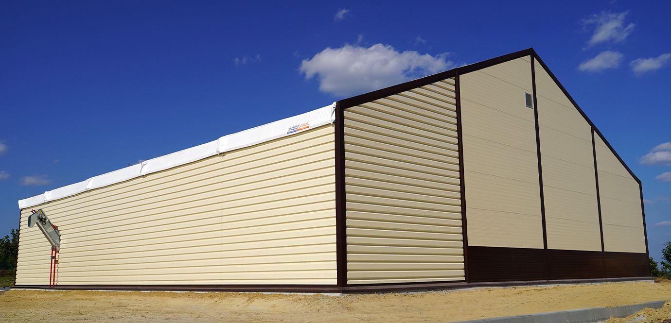 Склад та виробниче швидкомонтоване приміщення під одним дахом