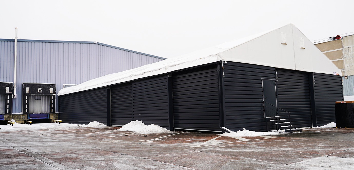 Швидкомонтовані будівлі: розширення площі основного складу всього за 2,5 місяці