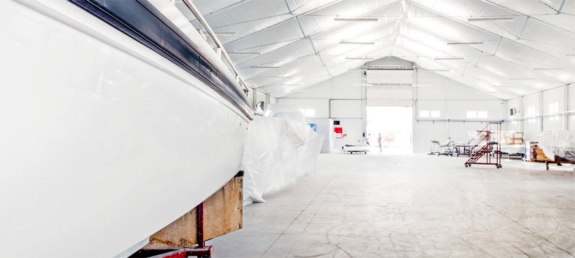 Утеплений виробничий цех для верфі з будівництва яхт у Польщі